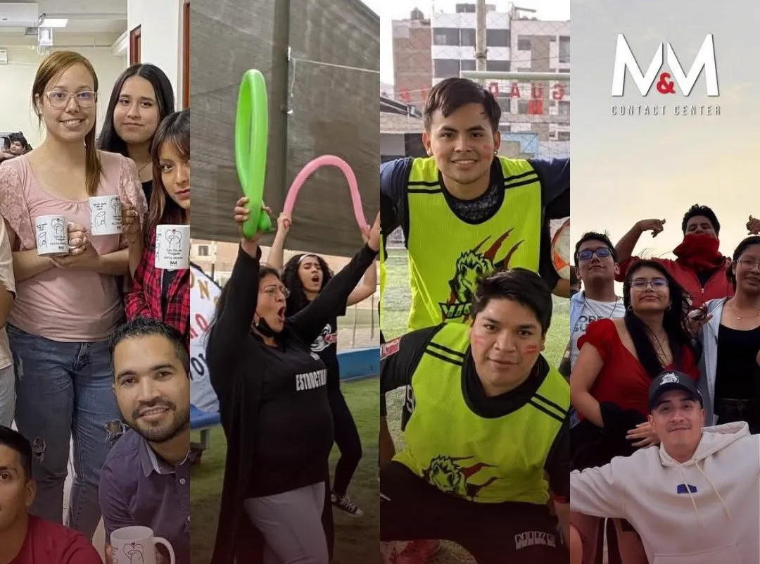 Equipo de asesores comerciales de M&M Contact Center - call center en Lima Norte y Callao